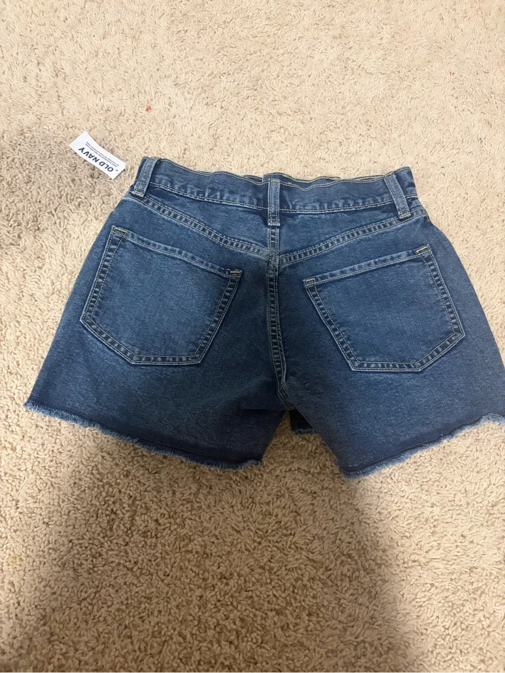 Old Navy Dark Blue Denim Button-Fly Jean Shorts